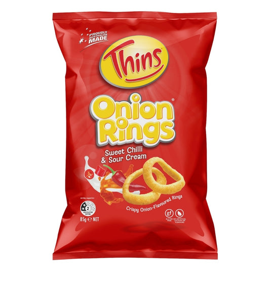 Thins Onion Rings Sweet Chilli & Sour Cream 85g