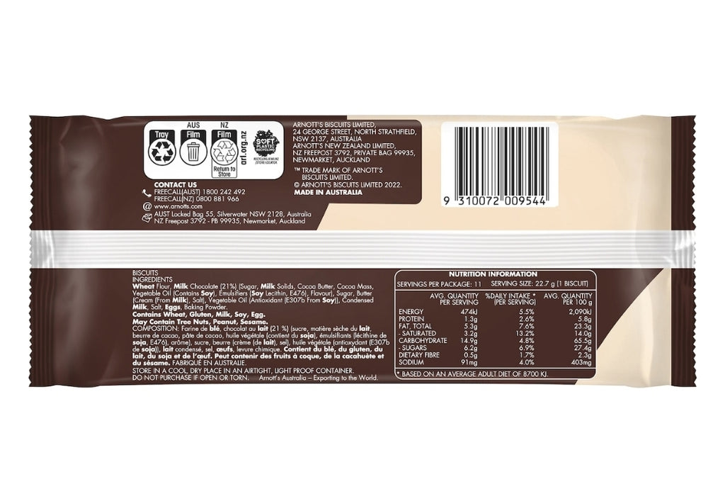 Arnotts Chocolate Scotch Finger Biscuit 250g