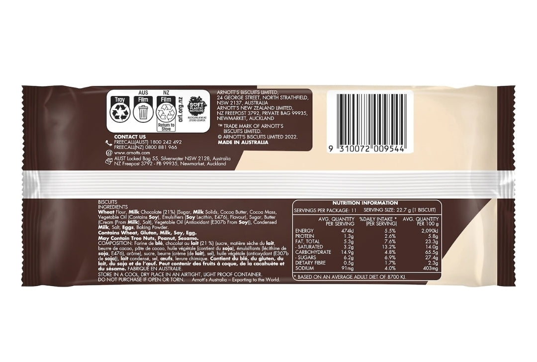 Arnotts Chocolate Scotch Finger Biscuit 250g