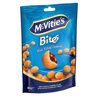 McVitie's Bites Mini Cookies Vanilla filled with Cocoa & Hazelnut Cream 90g