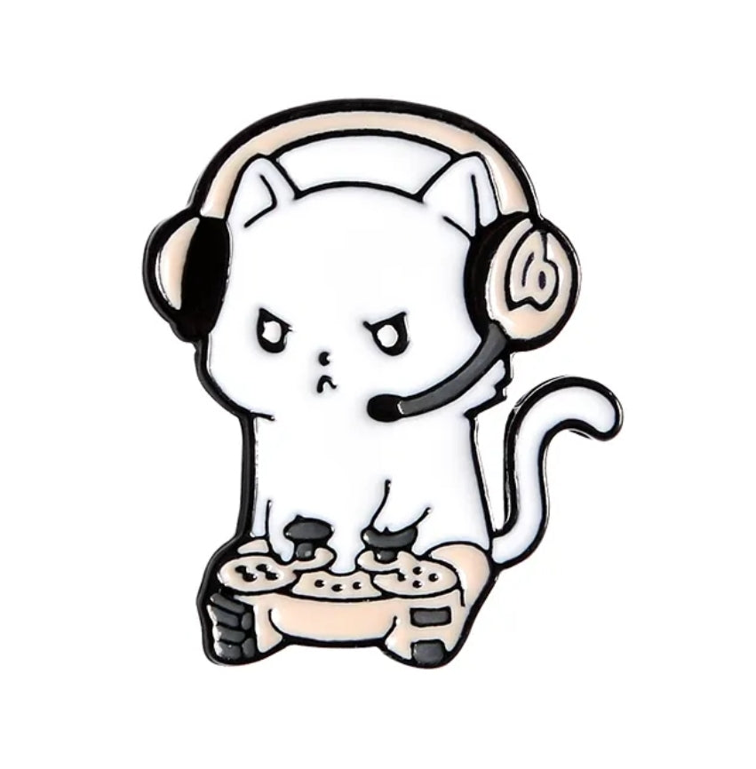 Épingle en émail lapin et chat