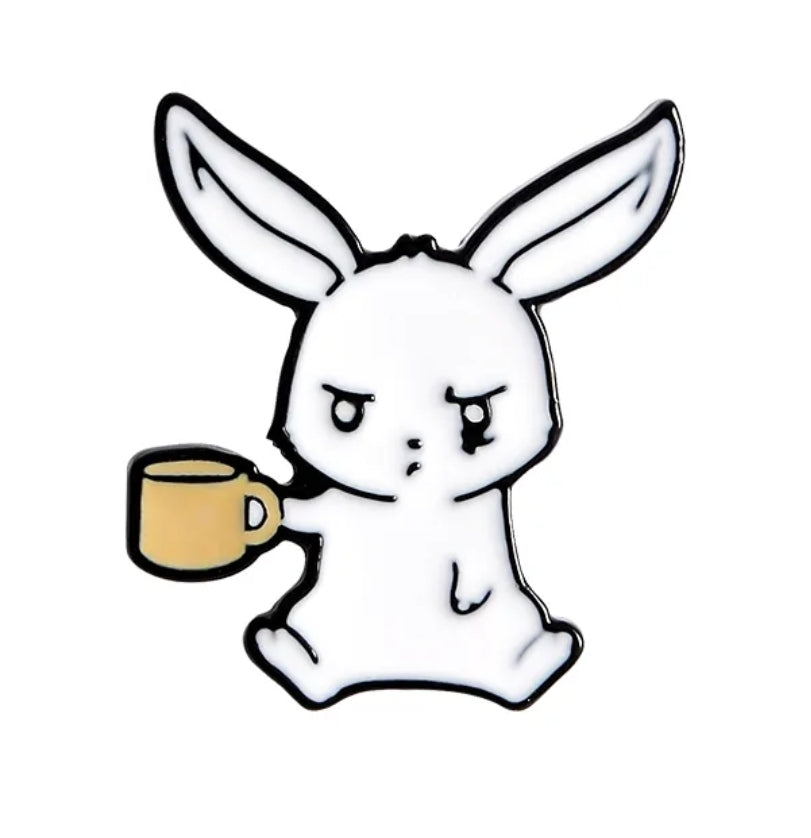 Épingle en émail lapin et chat