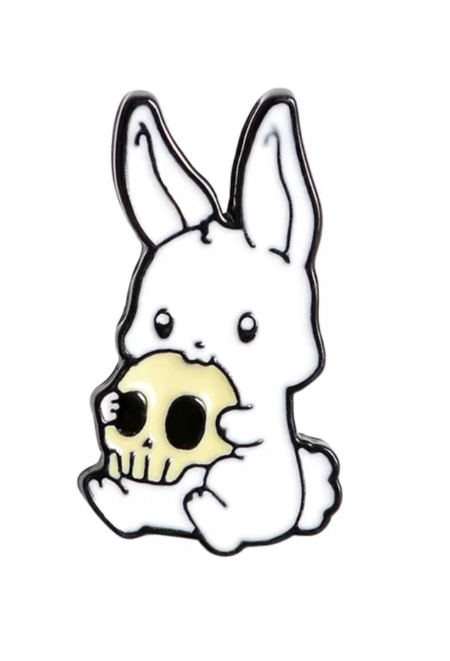 Épingle en émail lapin et chat