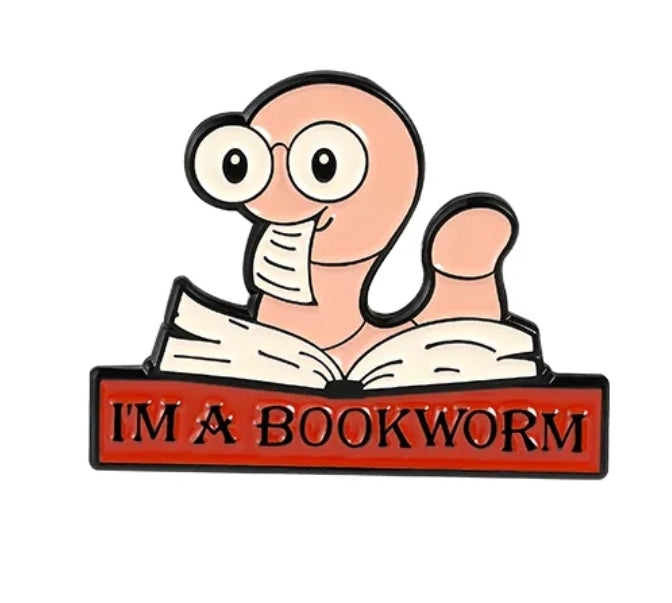 Bookworm Enamel Pins