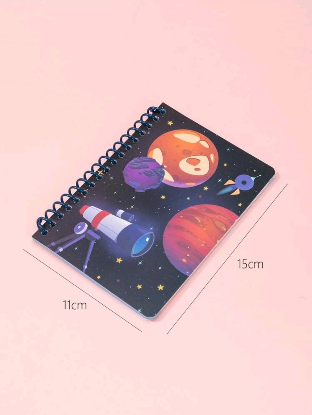 Outer space pattern spiral notebook