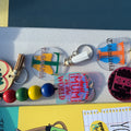Handmade Keychain - Colourful Acrylic Designs